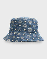 Thumbnail for your product : MCM Men's Denim Visetos Jacquard Bucket Hat