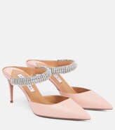 Thumbnail for your product : Aquazzura Micca 75 embellished leather mules