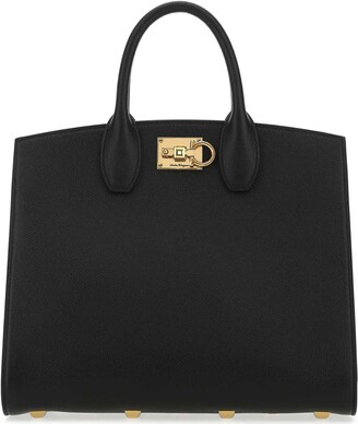 Ferragamo Laser-Cut Gancini Leather Tote Bag - ShopStyle