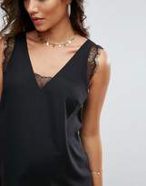 Thumbnail for your product : ASOS Maternity Design Maternity Deep Plunge Lace Insert Camisole Singlet