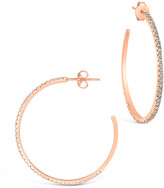 Thumbnail for your product : Sterling Forever 14K Rose Gold Over Silver Cz Inside-Out Hoops