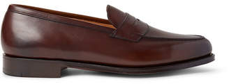 Edward Green Duke Leather Penny Loafers - Dark brown