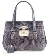 Thumbnail for your product : Gucci Lady Lock Python Top-Handle Bag
