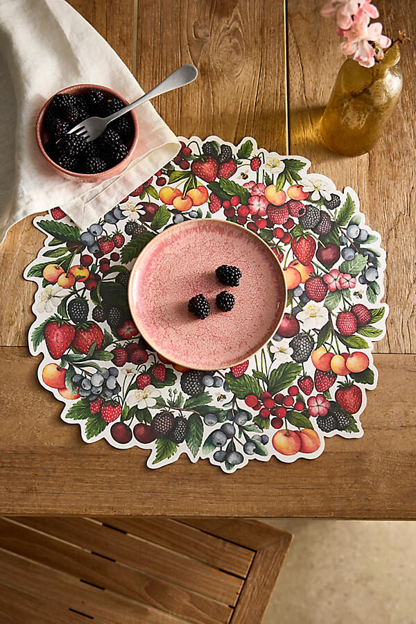 Berry Wreath Paper Placemats