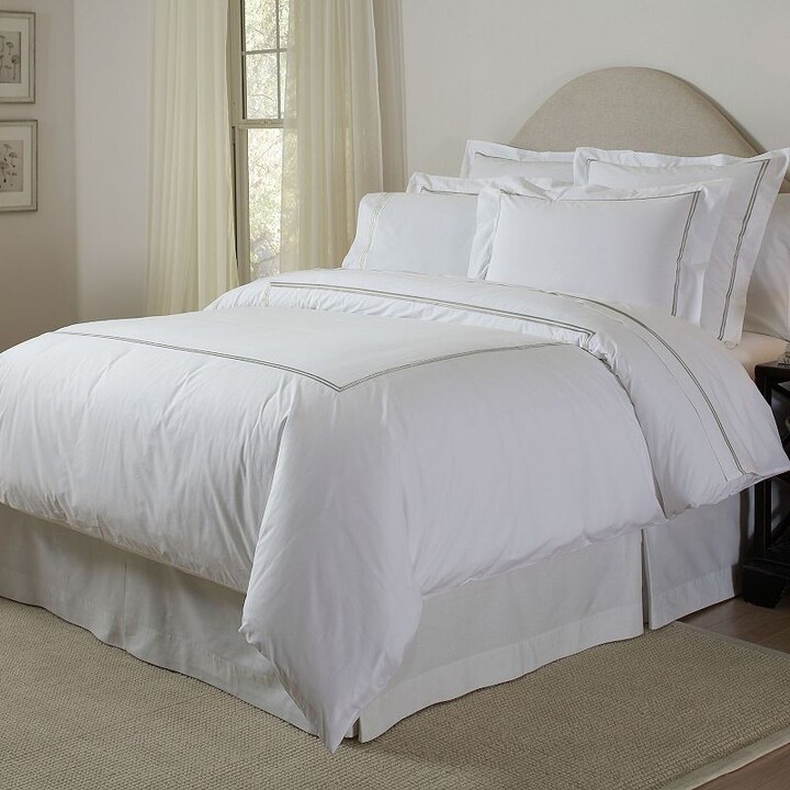 Pointehaven Cotton Double Band Duvet Cover Set or Shams