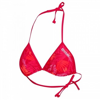 Regatta Women's Aceana Bikini String Top Red Sky Tropical Print 