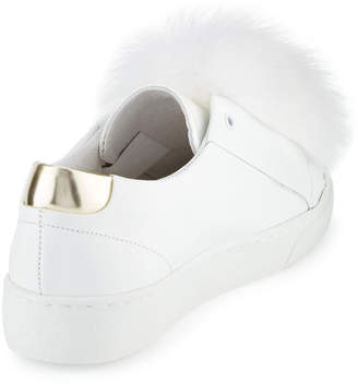 Here/Now Sugar Fur Pompom Sneakers, White
