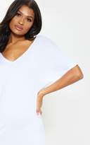 Thumbnail for your product : PrettyLittleThing Basic White V Neck T Shirt Dress