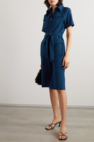 Thumbnail for your product : VVB Belted Cropped Cady Jumpsuit - Petrol