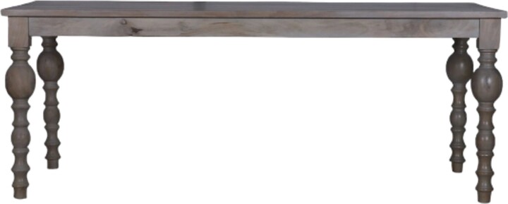 Hand Carved Barcelona Large Dining Table Farmhouse Kitchen Den Primitive