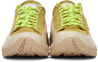 Diemme Beige and Green Possagno Sneakers