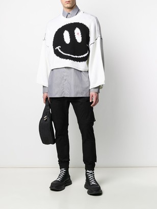 Raf Simons Cropped Smiley Jumper