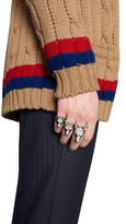 Thumbnail for your product : Gucci Anger Forest wolf head ring in silver