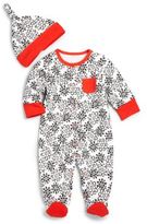 Thumbnail for your product : Offspring Infant's Two-Piece Dahlia Print Footie & Hat Set
