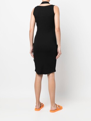 Designers Remix Side-Tie Cut-Out Ribbed Dress