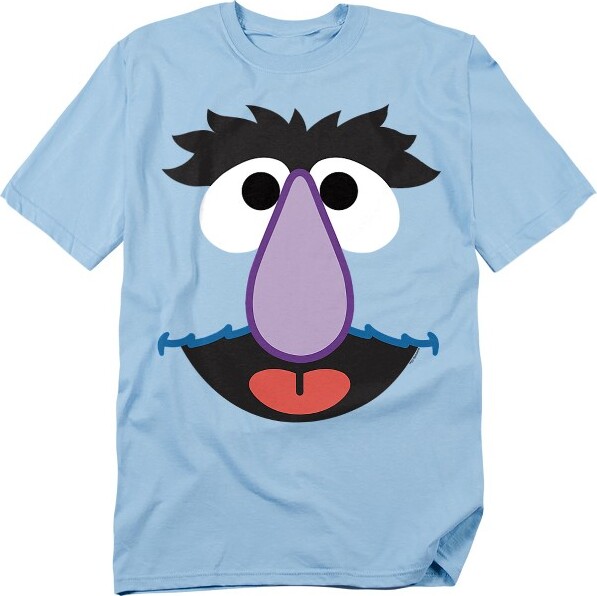 Sesame Street Men'sSesameStreetBigFaceHerryMonsterT-Shirt,LightBlue,3XLarge