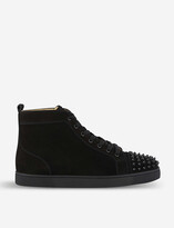 Thumbnail for your product : Christian Louboutin Lou spikes flat suede