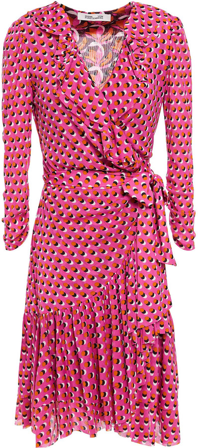 dvf ruffle dress