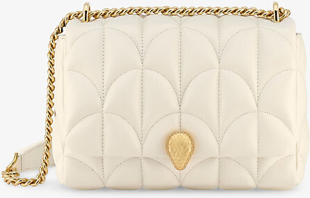 Bvlgari Womens White Serpenti Sugarloaf Medium Leather Shoulder Bag 1 Size