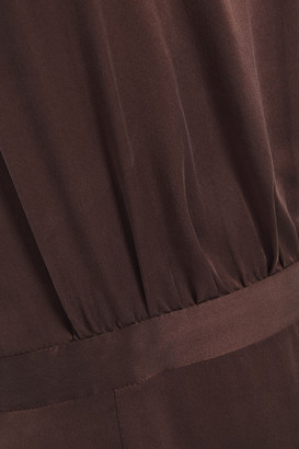 Zimmermann Necktie Picnic Washed-silk Midi Dress