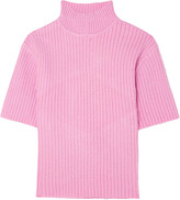 Thumbnail for your product : STAUD Claudia Cutout Ribbed-knit Sweater