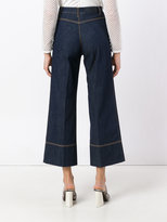 Thumbnail for your product : Ermanno Scervino cropped wide-leg jeans