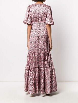 Wandering Floral-Print Tiered Maxi Dress