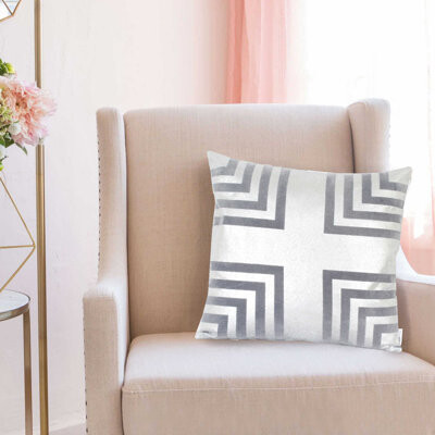 eRug Outlet 20" X 0.5" X 20" Beautiful Transitional Gray Accent Pillow