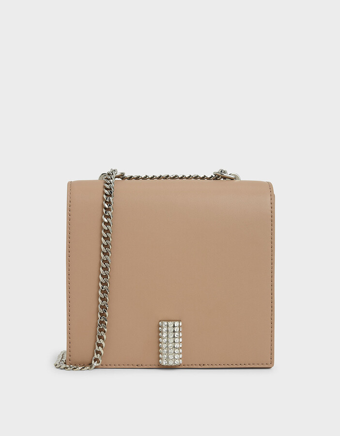 Charles & Keith Leather Chain Strap Boxy Bag ShopStyle