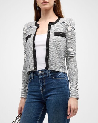 L'Agence Toulouse Spacedye Button-Front Cardigan