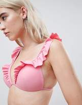 Thumbnail for your product : Pieces Bikini Top With Ruffles