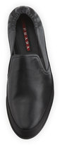 Thumbnail for your product : Prada San Tropez Leather Slip-On Sneaker, Black