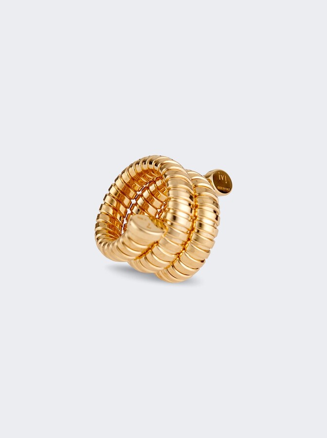 IVI Gaia Triple Twist Ring Gold