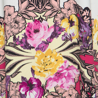 Etro Floral and Geometric Print Mandarin Collar Shift Dress M