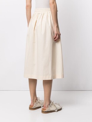 Mira Mikati embroidered A-line midi skirt