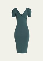 Thumbnail for your product : Roland Mouret Short-Sleeve Knit Midi Dress