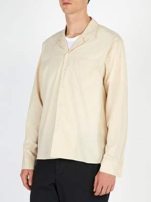 BEIGE Commas - Long Sleeve Camp Collar Shirt - Mens