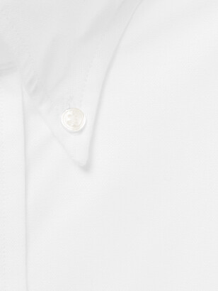Drakes White Button-Down Collar Cotton Oxford Shirt - Men - White - 15