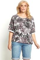 Thumbnail for your product : So Fabulous! So Fabulous Palm Print Jersey Boxy Top