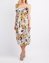 Thumbnail for your product : Charlotte Russe Floral Ruffle-Trim Midi Dress