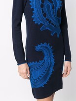 Thumbnail for your product : Barrie Paisley-Pattern Long-Sleeved Knitted Dress