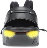 Thumbnail for your product : Fendi Large Monster Fox-Fur Backpack, Black