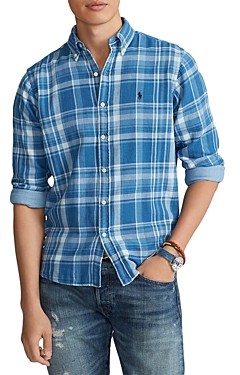 Classic fit plaid twill shirt Clearance