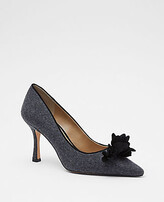 Thumbnail for your product : Ann Taylor Petal Embellished Flannel and Suede Pumps