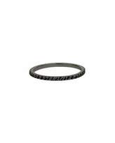 Thumbnail for your product : Lana Reckless 14K Black Gold Stacking Band Ring with Black Diamonds, Size 7