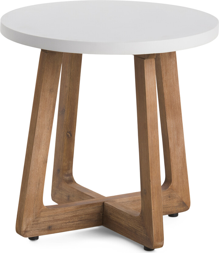 Handcrafted In Vietnam Round Acacia Indoor Outdoor Table ShopStyle