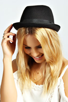 Thumbnail for your product : boohoo Victoria Ribbon Band Trilby Hat