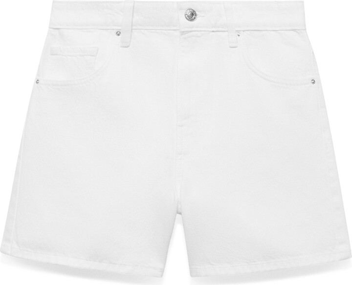 MANGO High Waist Denim Shorts