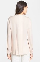 Thumbnail for your product : L'Agence Front Pleated Silk Georgette Blouse