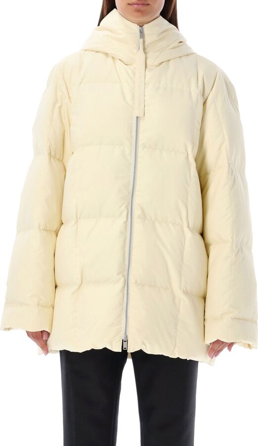 Jil Sander Hooded Zipped Quilted Down Jacket - ShopStyle